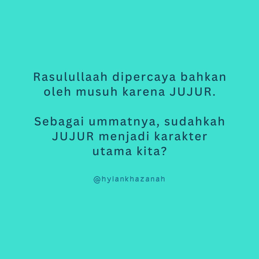Jujur sebagai Karakter Utama